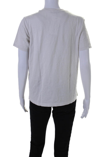 ACNE Studios Womens Cotton Short Sleeve Pullover T-Shirt Top White Size S