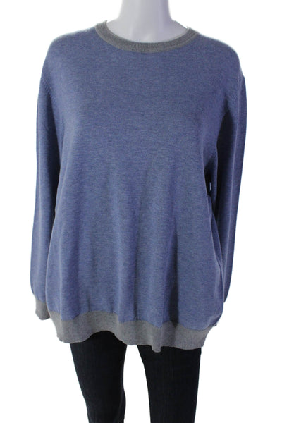 Vineyard Vines Womens Cotton Long Sleeve Pullover Knit Sweater Blue Size L