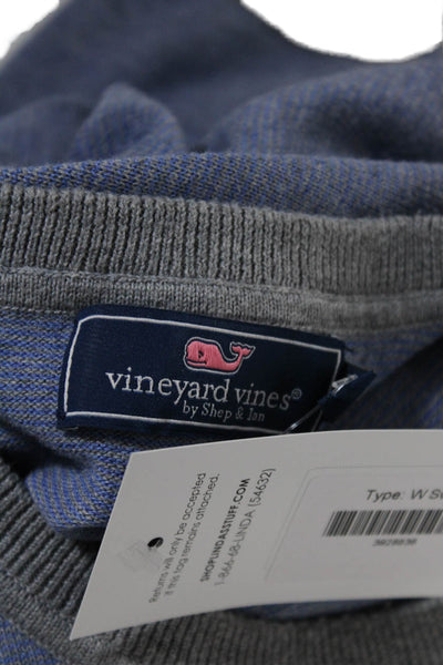 Vineyard Vines Womens Cotton Long Sleeve Pullover Knit Sweater Blue Size L