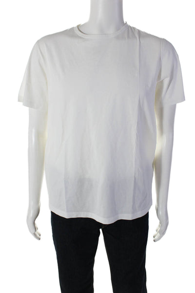 Theory Mens Round Neck Short Sleeve Casual Basic T-Shirt White Size L