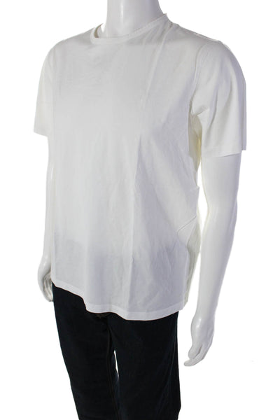 Theory Mens Round Neck Short Sleeve Casual Basic T-Shirt White Size L