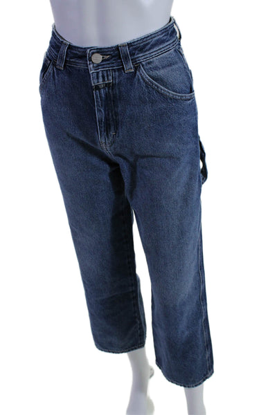 Closed Womens High Rise Straight Leg Medium Wash Jeans Blue Cotton Size 24