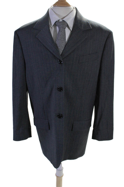 ACNE Studios Mens Wool Blend Notch Collar Button Up Suit Jacket Gray Size 36