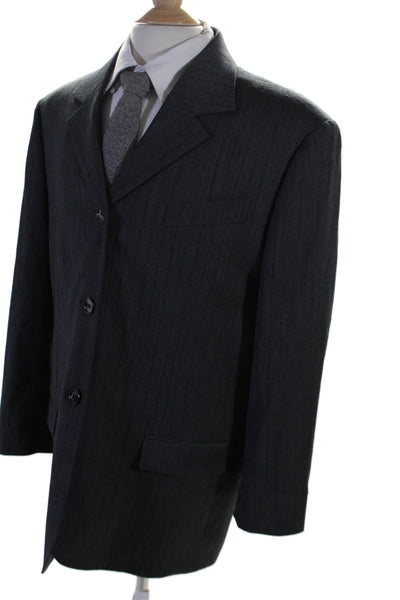 ACNE Studios Mens Wool Blend Notch Collar Button Up Suit Jacket Gray Size 36