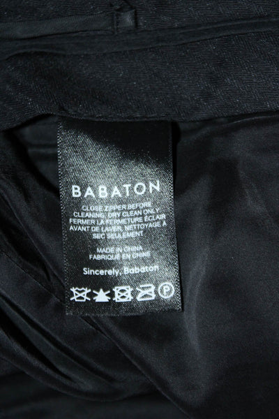 Babaton Womens Wool 4 Pocket High-Rise Straight leg Pants Trousers Black Size 6