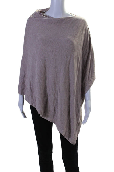 Barefoot Dreams® Womens Textured V-neck Lined Drape Over Poncho Pink OS