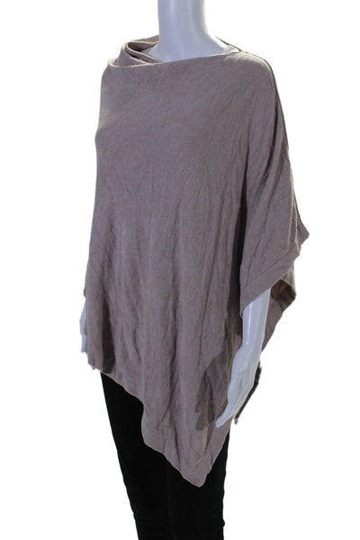 Barefoot Dreams® Womens Textured V-neck Lined Drape Over Poncho Pink OS