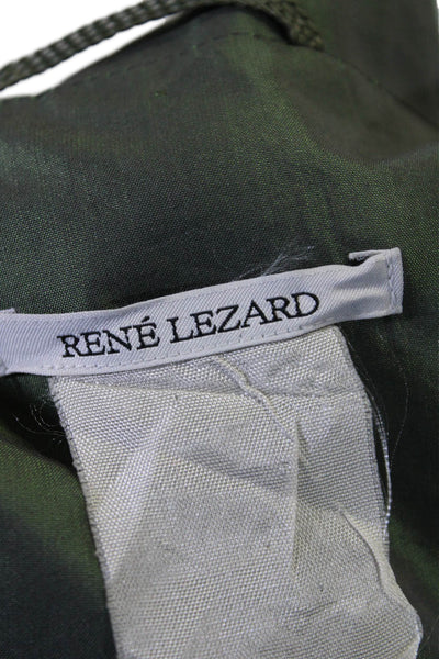 Rene Lezard Womens Cotton Blend Zip Up Jacket + Pants Set Green Size 38 40