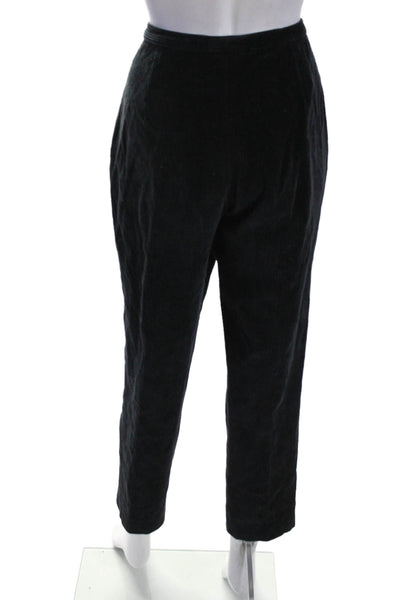 Piazza Sempione Womens Zip Front Tapered Leg Casual Pants Black 28 in