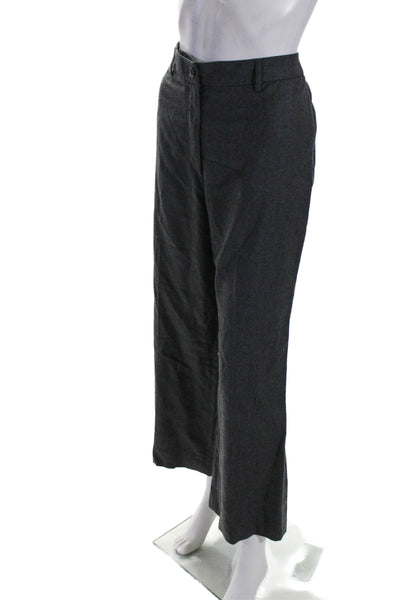 Bernard Zins Womens Flat Zip Front Tapered Leg Dress Pants Gray 28 in