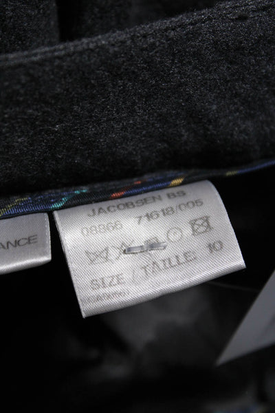 Bernard Zins Womens Flat Zip Front Tapered Leg Dress Pants Gray 28 in