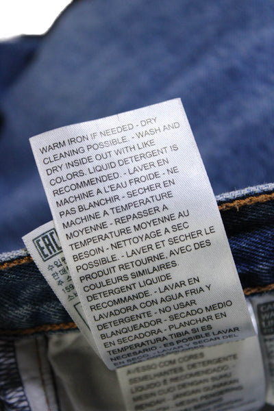 Levi Strauss & Co Womens Cotton Distressed High Rise Skinny Jeans Blue Size 26