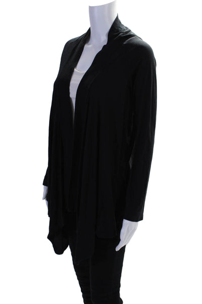 Splendid Womens Cotton Open Front Long Sleeve Cardigan Sweater Black Size S