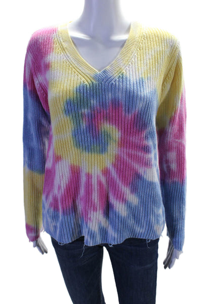 Raffi Womens Long Sleeve V Neck Thick Knit Sweater Multicolor Size Small