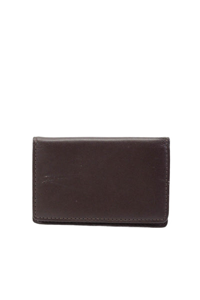 Osprey London Mens Leather Open Close Miniature Card Holder Brown OS