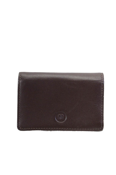 Osprey London Mens Leather Open Close Miniature Card Holder Brown OS