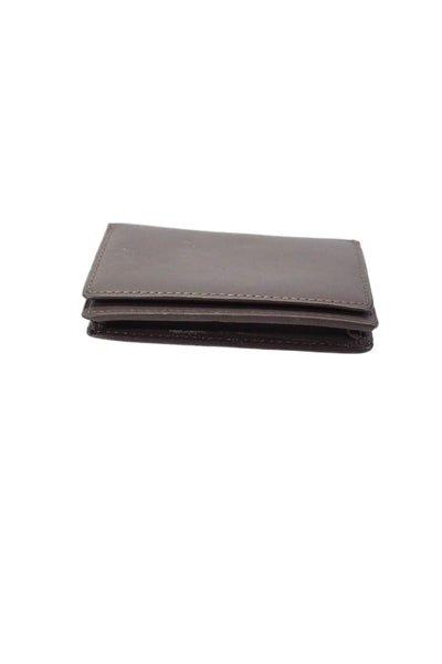 Osprey London Mens Leather Open Close Miniature Card Holder Brown OS