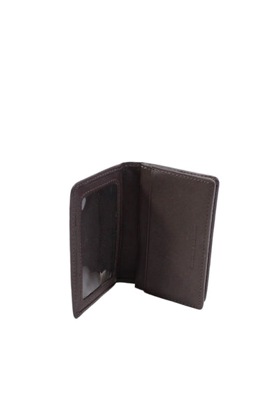 Osprey London Mens Leather Open Close Miniature Card Holder Brown OS