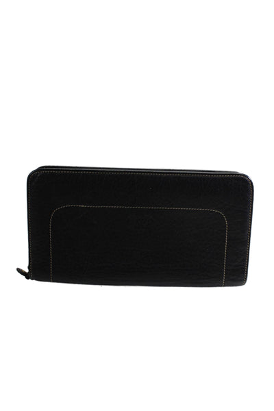 Bench Womens Leather Rectangle Lined Card Holder Wallet Black OS