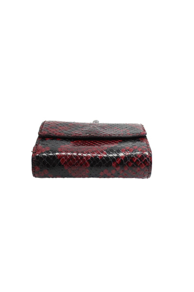 Patricia Nash Womens Embossed Leather Texture Animal Printed Mini Wallet Red OS