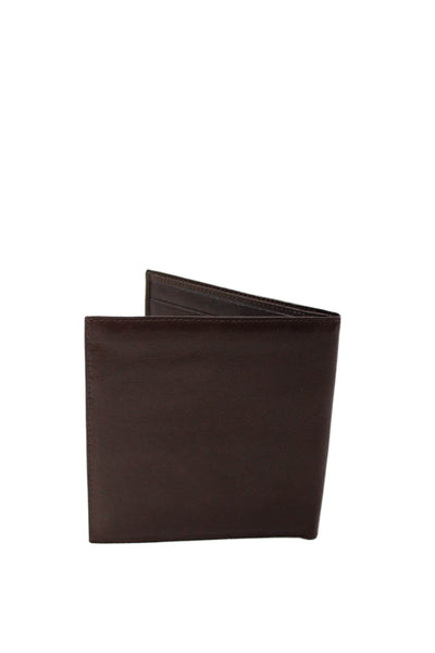 Scully Mens Leather Multilayered Open Closure Side Open Card Wallet Brown