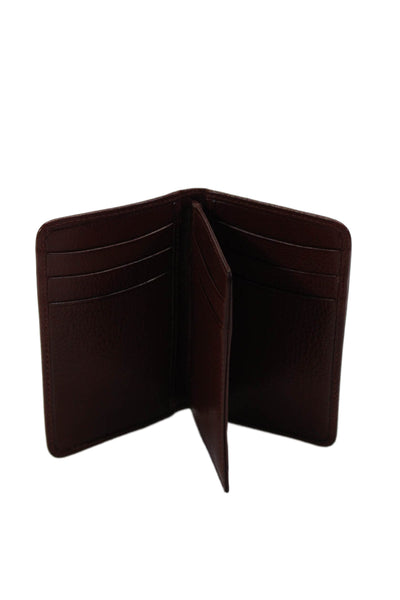 Designer Mens Leather Textured Multilayered Trifold Card Wallet Brown