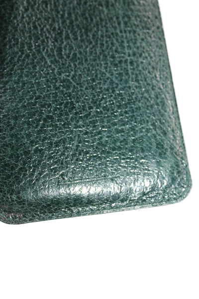 Designer Mens Leather Animal Print Textured Wallet Case Green