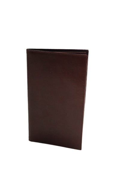 Designer Mens Leather  Open Closure Folded Multi-Layered Card Wallet Brown