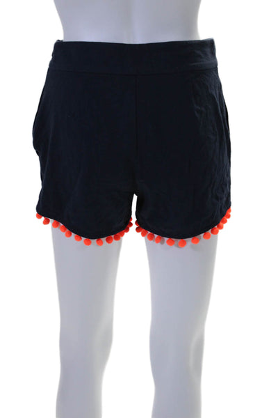 STS Sail To Sable Womens Cotton Drawstring Pompom Trim Mini Shorts Blue Size XXS