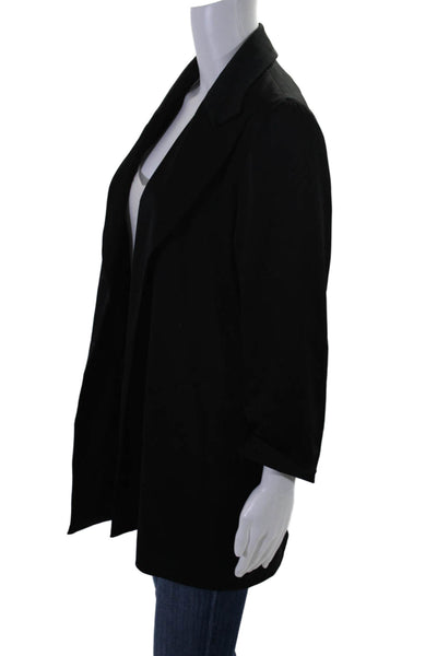 Kimberly Taylor Womens Long Sleeves Open Front Blazer Jacket Black Size Medium