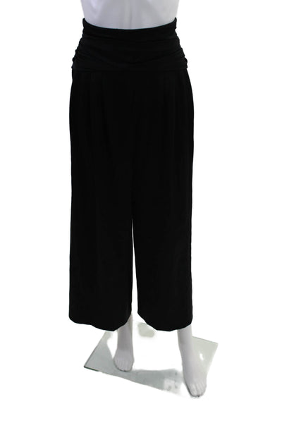 Kimberly Taylor Womens High Rise Wide Leg Pull On Pants Black Size Medium