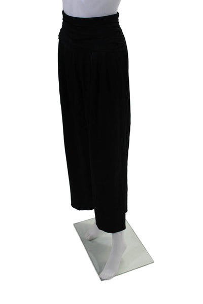 Kimberly Taylor Womens High Rise Wide Leg Pull On Pants Black Size Medium