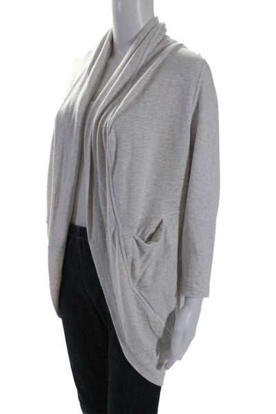 Athleta Womens Beige Cowl Neck Open Front Cardigan Sweater Top Size XXS/XS