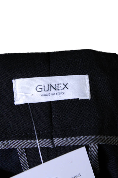 Gunex Womens Wool Black High Rise Pleated Straight Leg Dress Pants Size 4