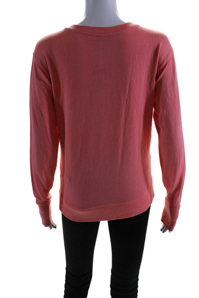 Athleta Womens V-neck Long Sleeve Pullover Sweater Salmon Pink Size XS