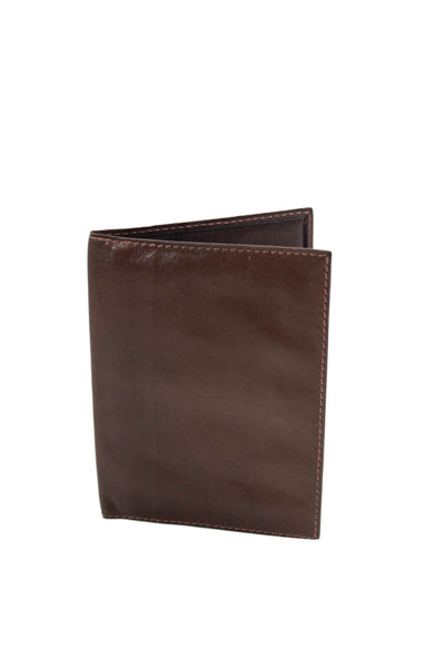 Designer Mens Leather Multilayered  Bifold Open Closure Casual Flat Card Case