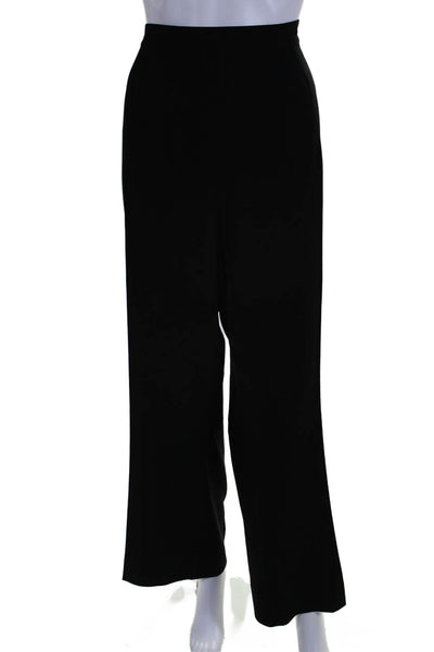 Voyage Womens Flat Front High-Rise Straight Leg Pants Trousers Black Size 31