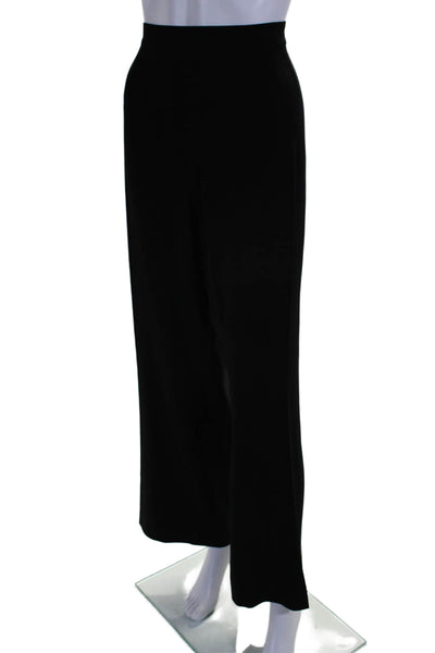 Voyage Womens Flat Front High-Rise Straight Leg Pants Trousers Black Size 31