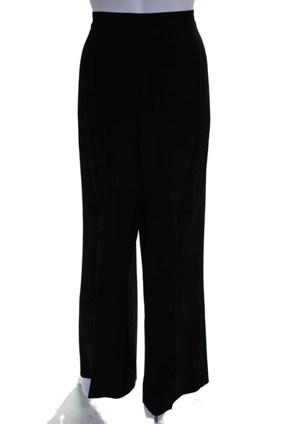 Voyage Womens Flat Front High-Rise Straight Leg Pants Trousers Black Size 31