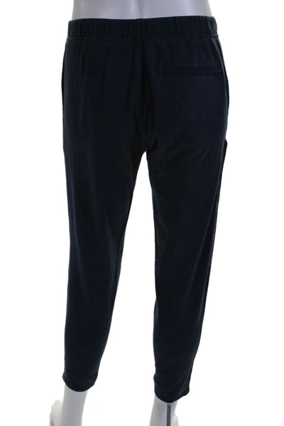 Mack Weldon Mens Cotton Drawstring Waist Tapered Sweatpants Navy Size S