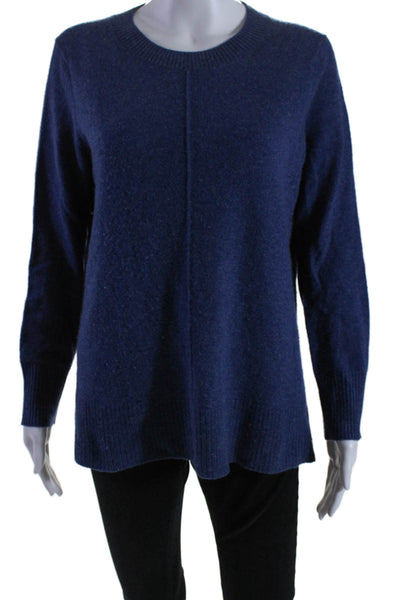 The Cashmere Project Womens Crew Neck Cashmere Sweater Blue Black Size Small