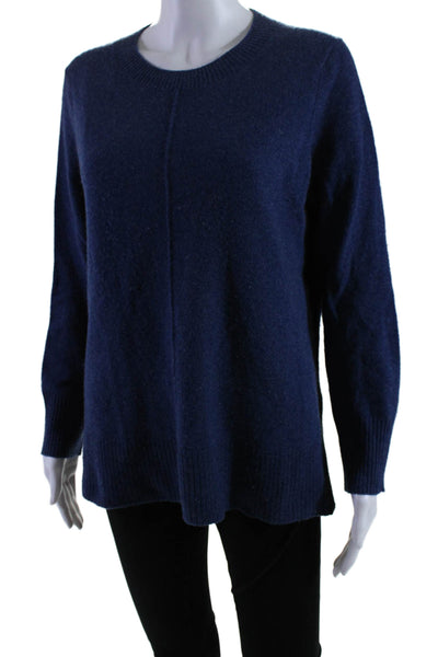 The Cashmere Project Womens Crew Neck Cashmere Sweater Blue Black Size Small