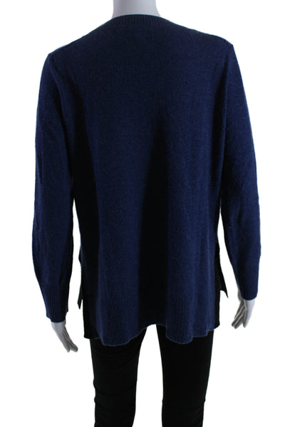 The Cashmere Project Womens Crew Neck Cashmere Sweater Blue Black Size Small