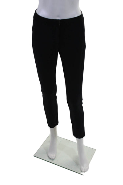 Veronica Beard Womens Black High Rise Slim Straight Leg Pants Size 4