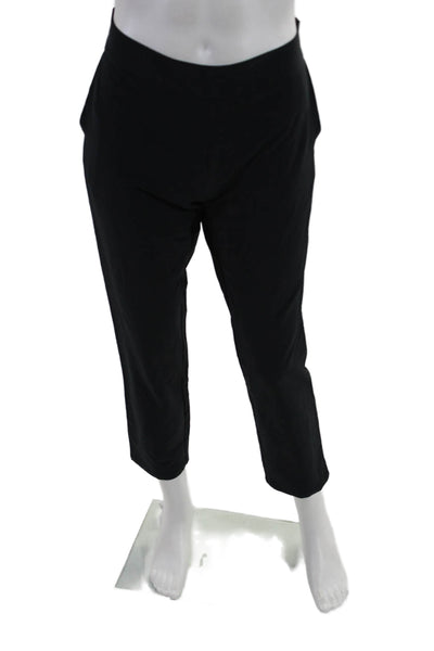 Beta Brand Mens High Rise Zip Up Slim Leg Dress Pants Black Size Large