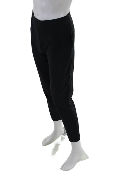 Beta Brand Mens High Rise Zip Up Slim Leg Dress Pants Black Size Large