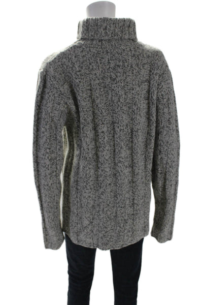 Gant Mens Beige Gray Textured Turtleneck Long Sleeve Pullover Sweater Top Size X