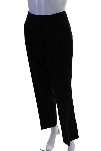 J. Mclaughlin Womens Flat Front Straight Leg Trousers Black Size 4