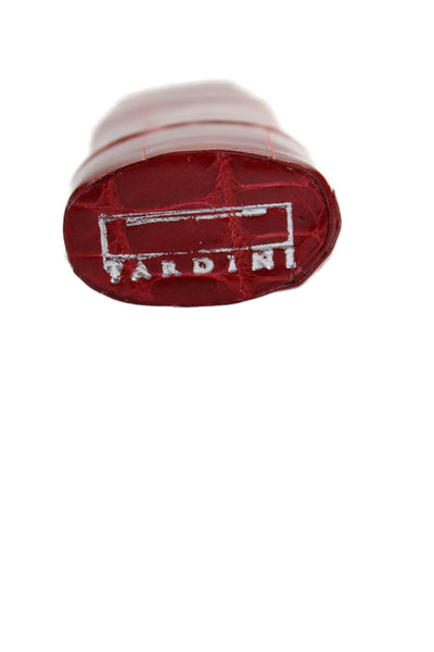 Tardini Womens Genuine American Alligator Cigarette Lighter Holder Red