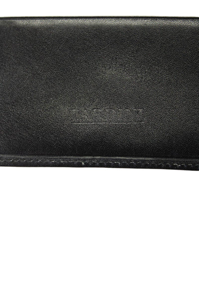 Tardini Womens Leather Side Fold Button Clasp Multilayered Card Wallet Black